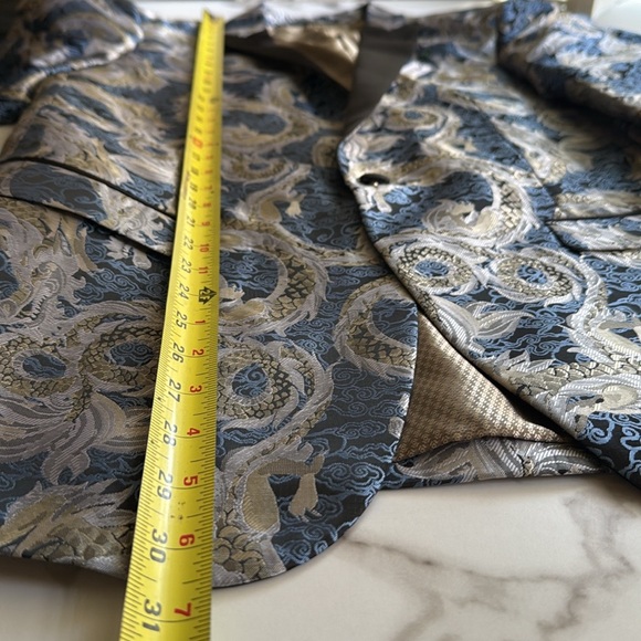 Men’s  Sports Coat, Paisley and Gray.  Size 42 Reg - slim fit NWT - Picture 11 of 13